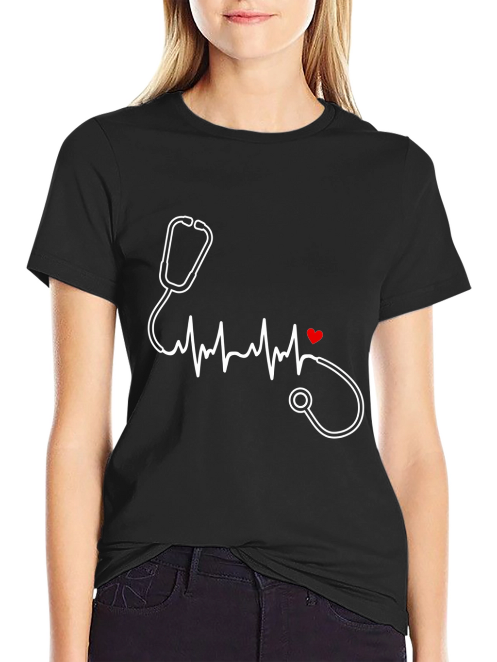 Heartbeat Stethoscope Graphic Tee