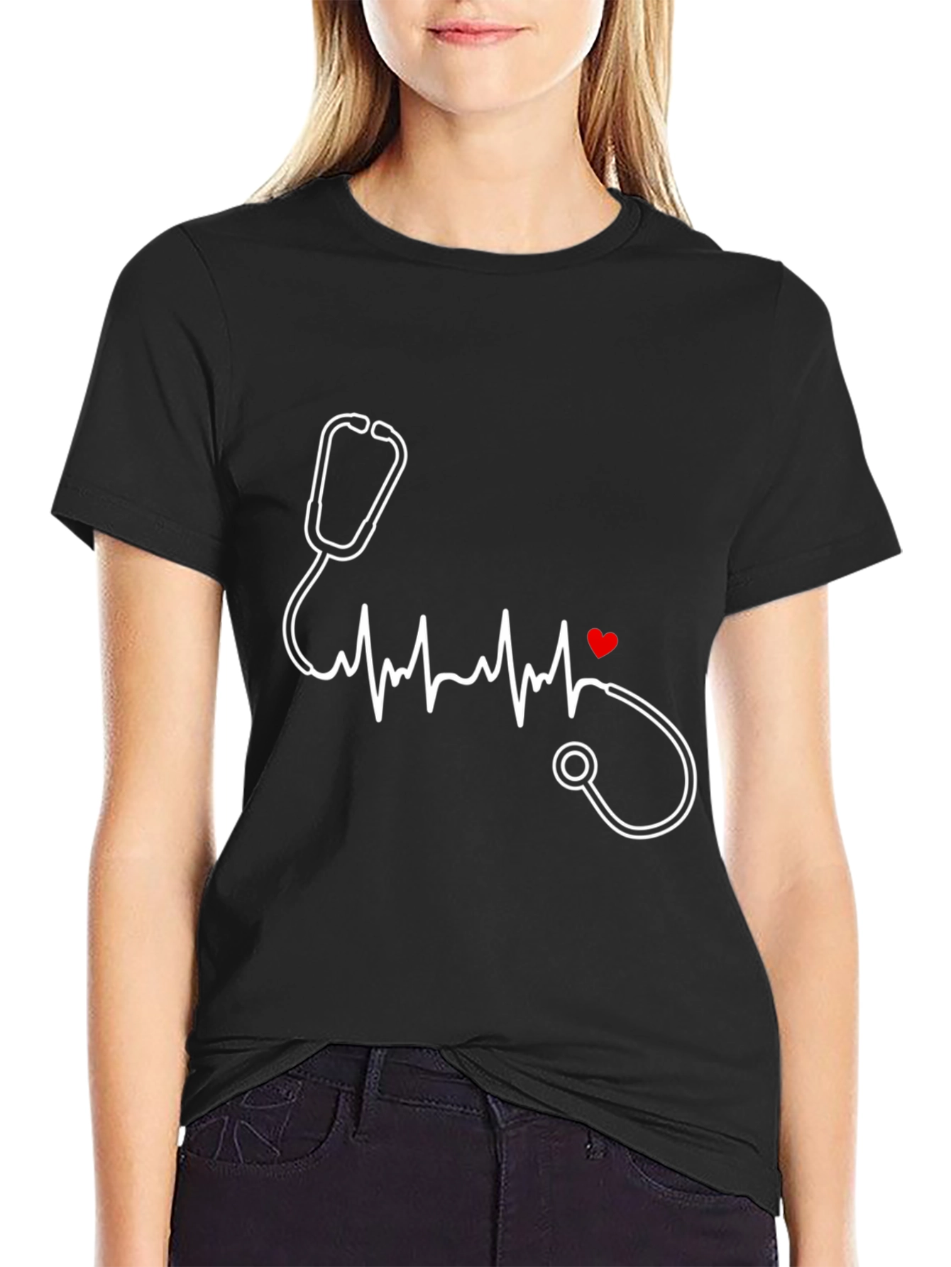 Heartbeat Stethoscope Graphic Tee