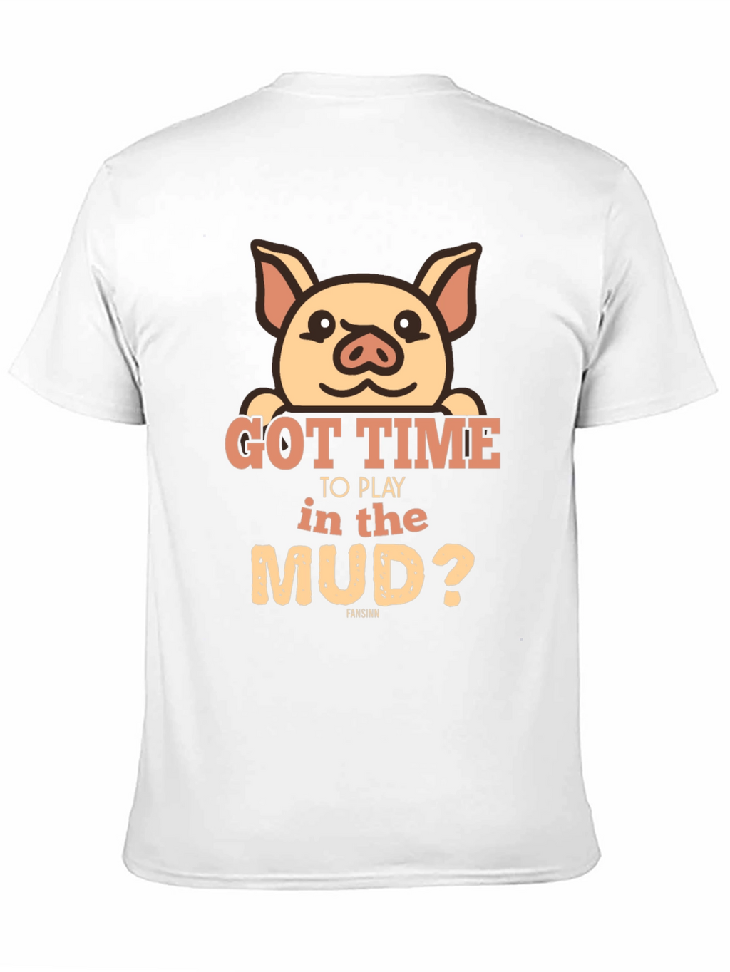 Pig Got Time To Play In Mud Black T-Shirt