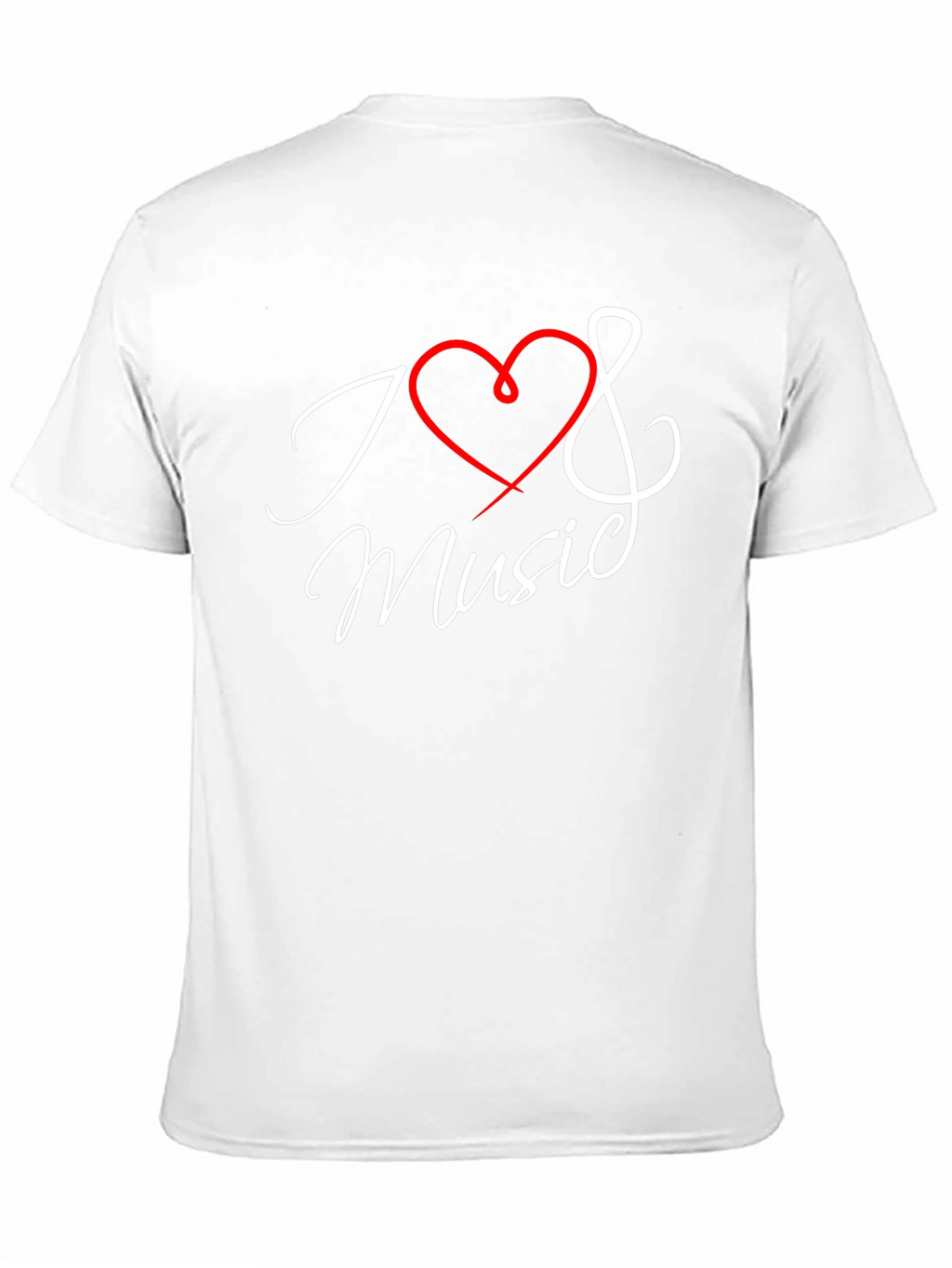 I Love Music Graphic Black T-Shirt
