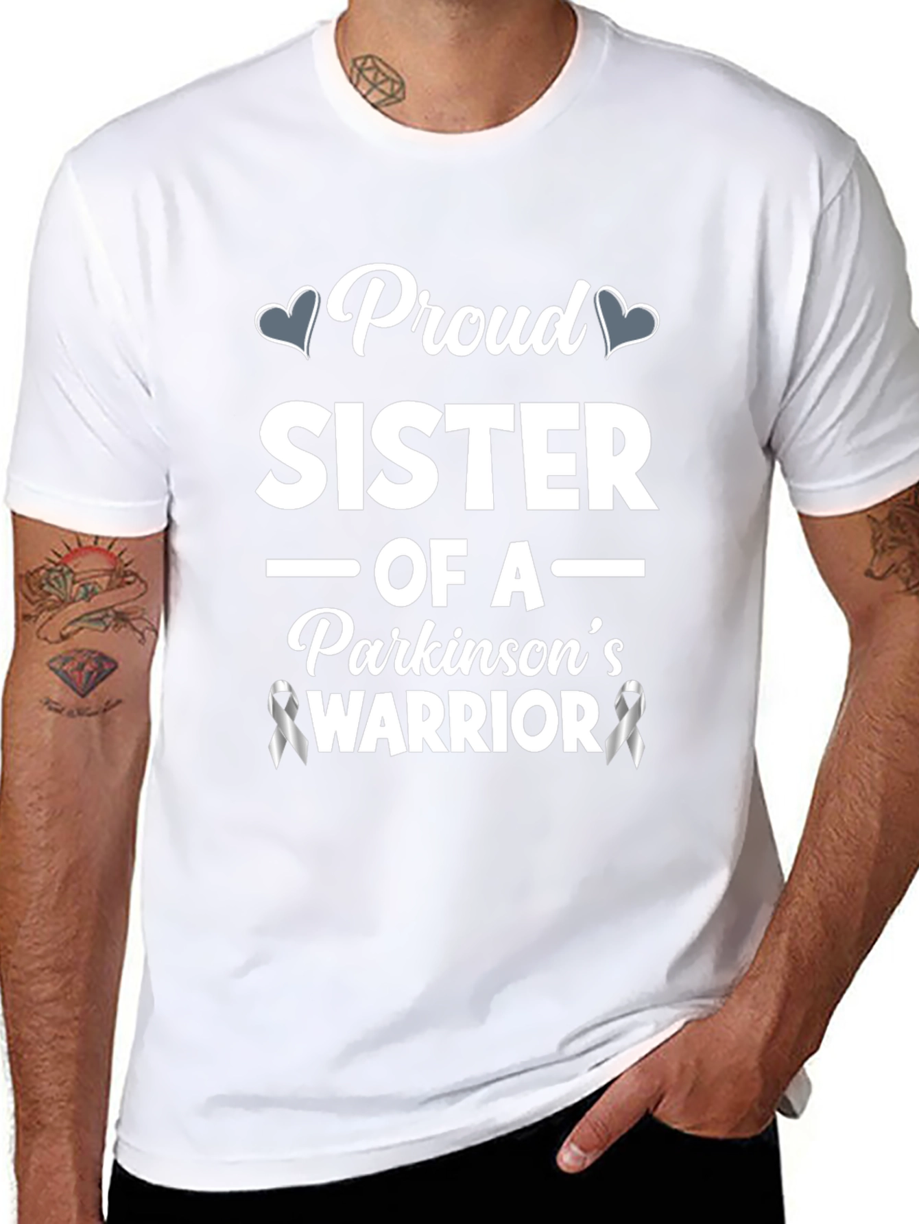 Proud Sister Parkinsons Warrior Awareness T-Shirt