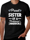 Proud Sister Parkinsons Warrior Awareness T-Shirt
