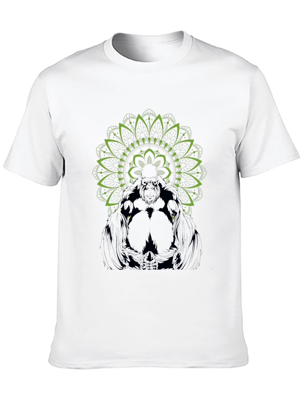 Gorilla Mandala Graphic Tee - Stylish Black T-Shirt