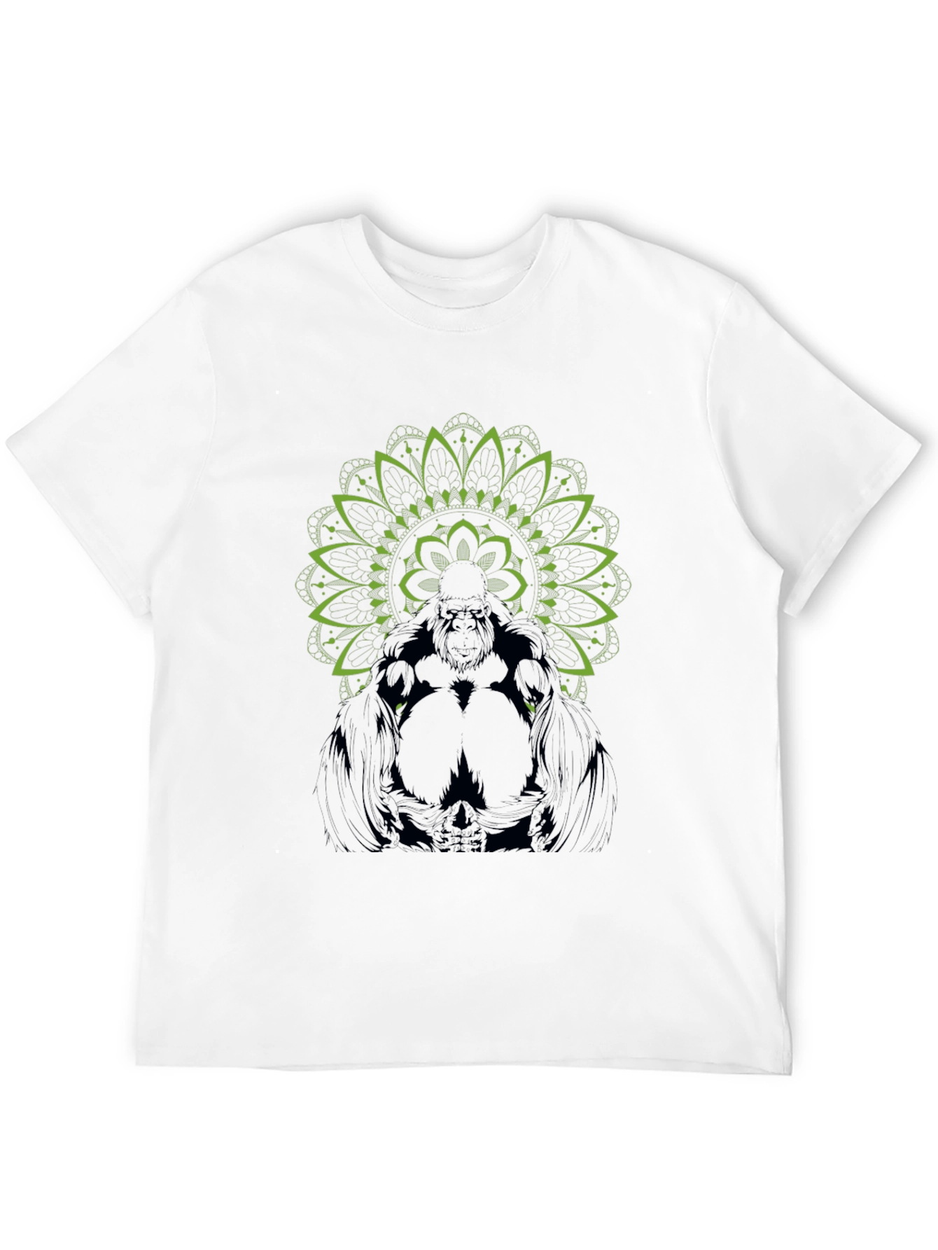 Gorilla Mandala Graphic Tee - Stylish Black T-Shirt