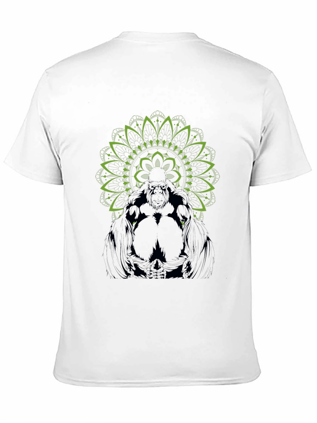 Gorilla Mandala Graphic Tee - Stylish Black T-Shirt