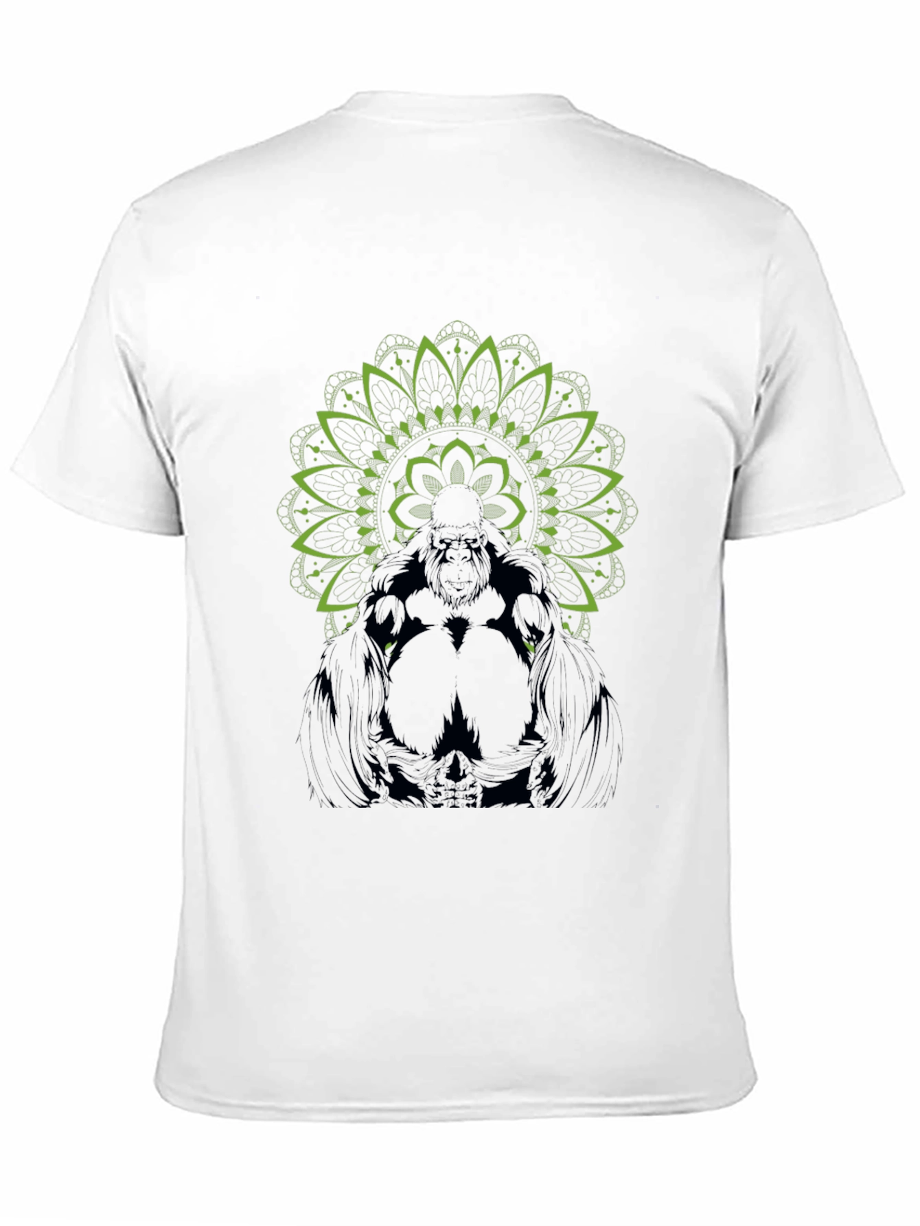 Gorilla Mandala Graphic Tee - Stylish Black T-Shirt