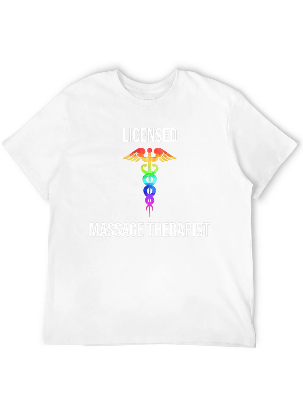 Licensed Massage Therapist T-Shirt Rainbow Medical Symbol