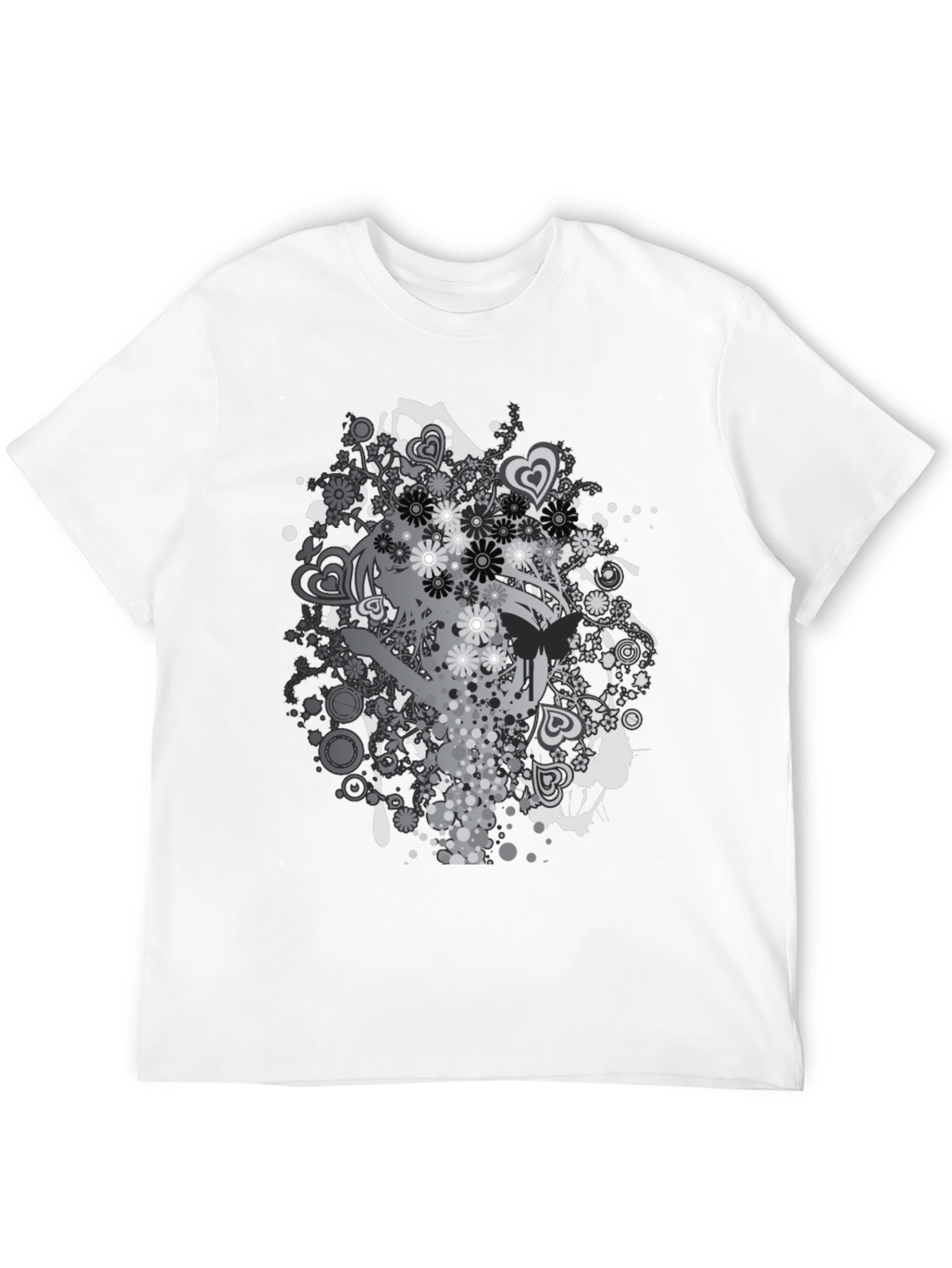 Graphic Print Black T-Shirt
