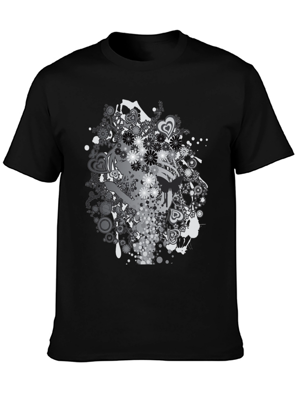 Graphic Print Black T-Shirt