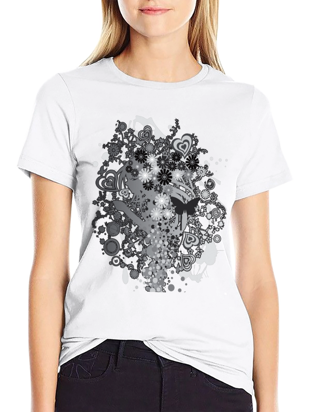 Graphic Print Black T-Shirt