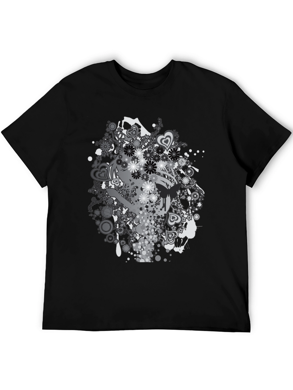 Graphic Print Black T-Shirt