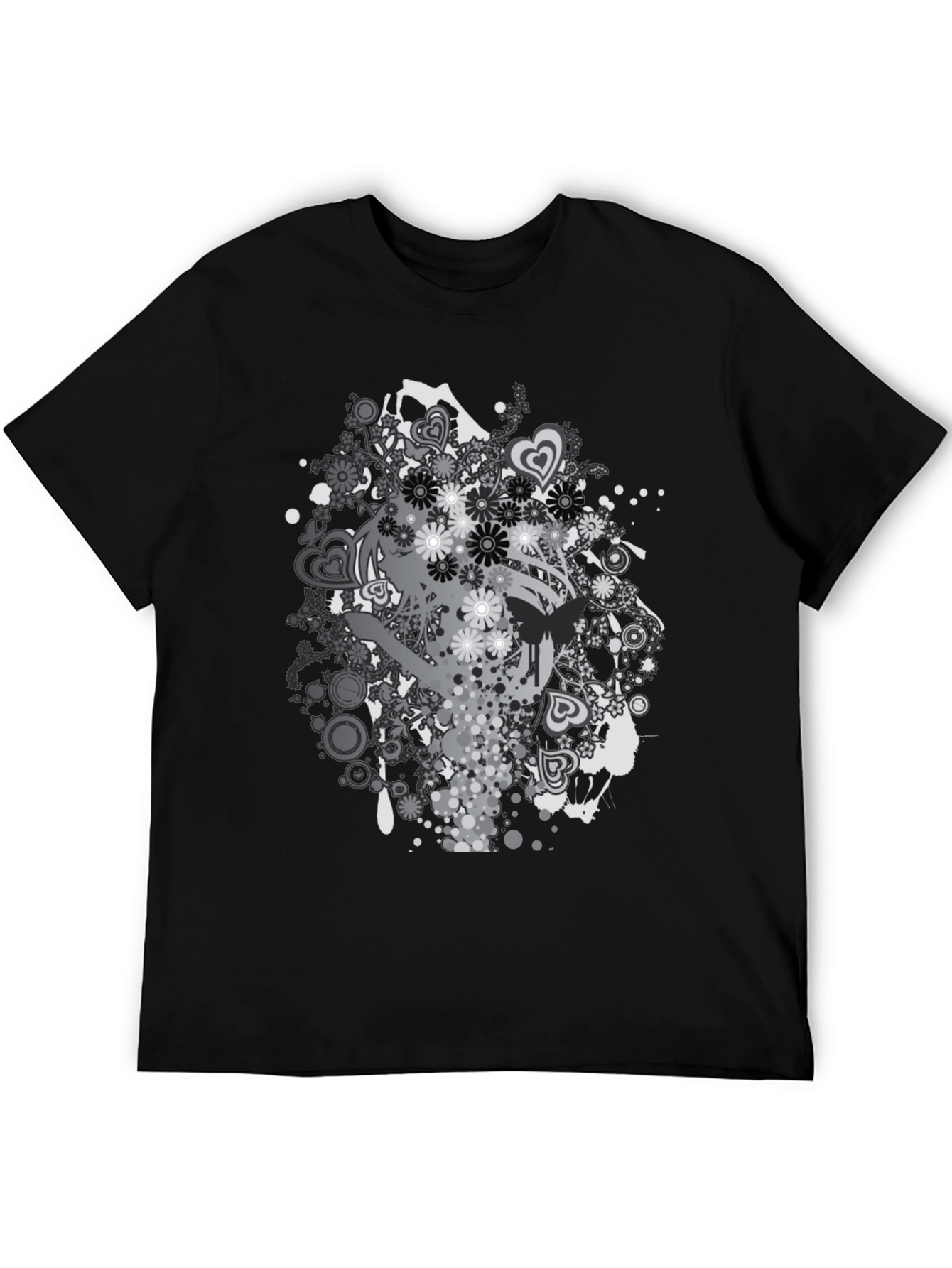 Graphic Print Black T-Shirt