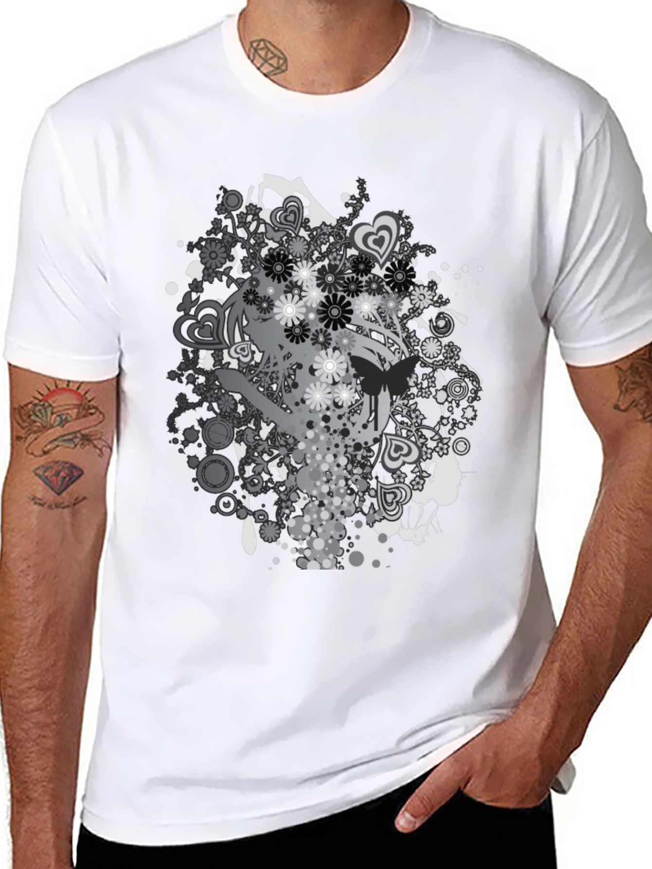 Graphic Print Black T-Shirt