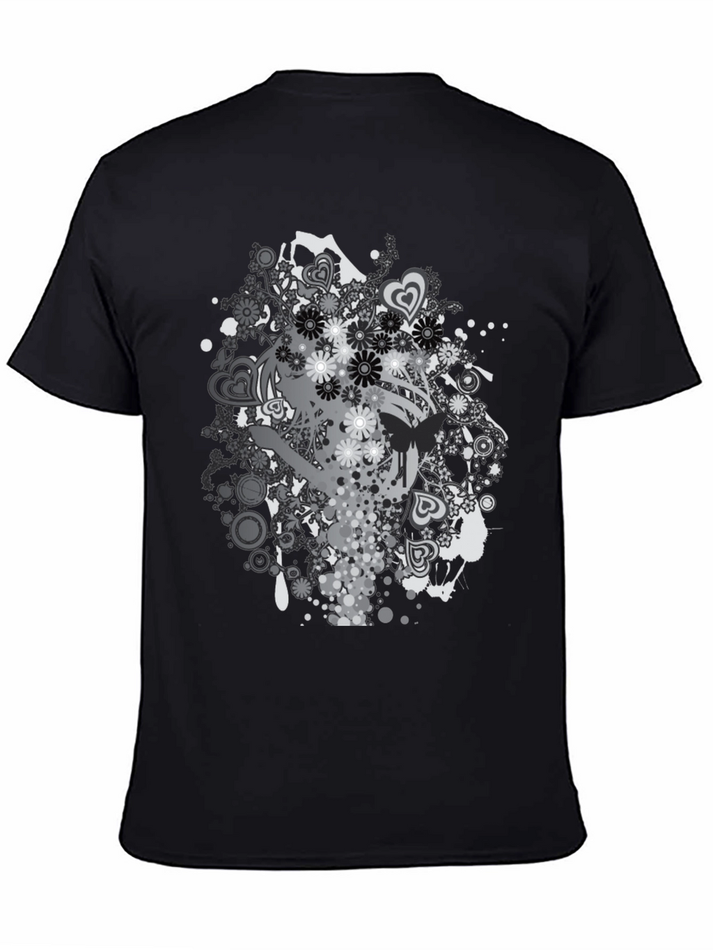 Graphic Print Black T-Shirt