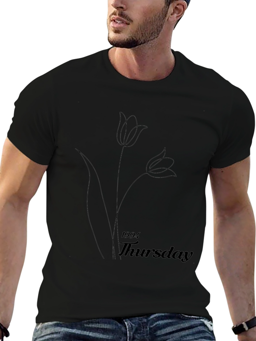 Minimalist 1994 Thursday Black Graphic T-Shirt