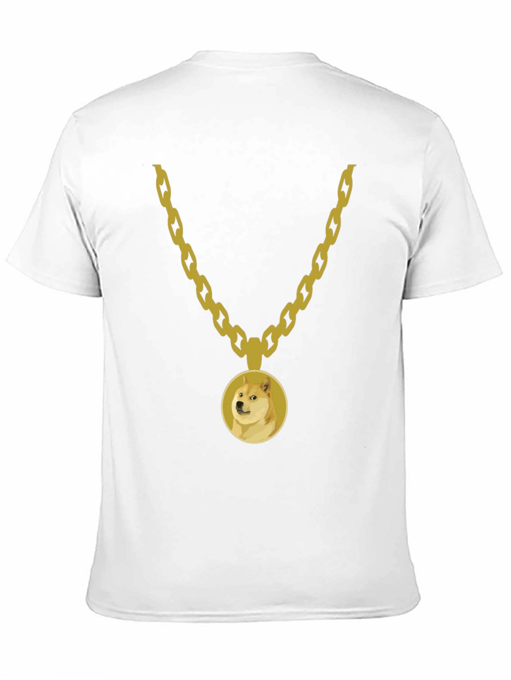 Doge Gold Chain Black Tee - Trendy Meme Apparel
