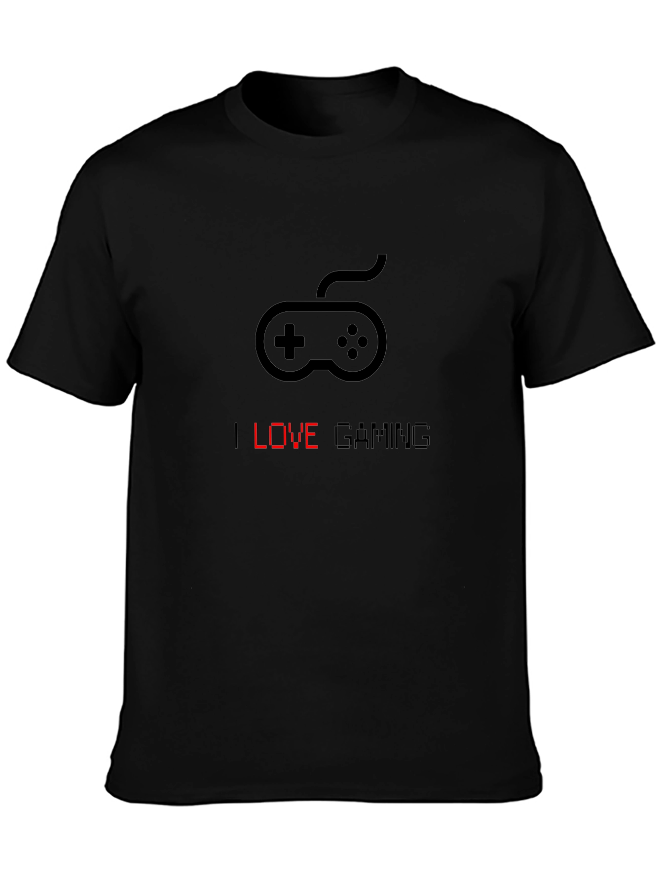 I Love Gaming Black Graphic Tee
