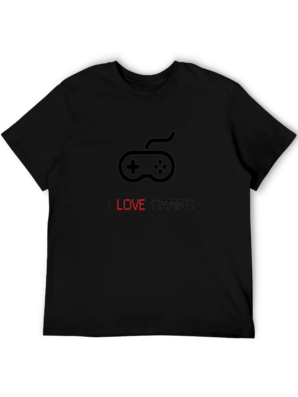 I Love Gaming Black Graphic Tee