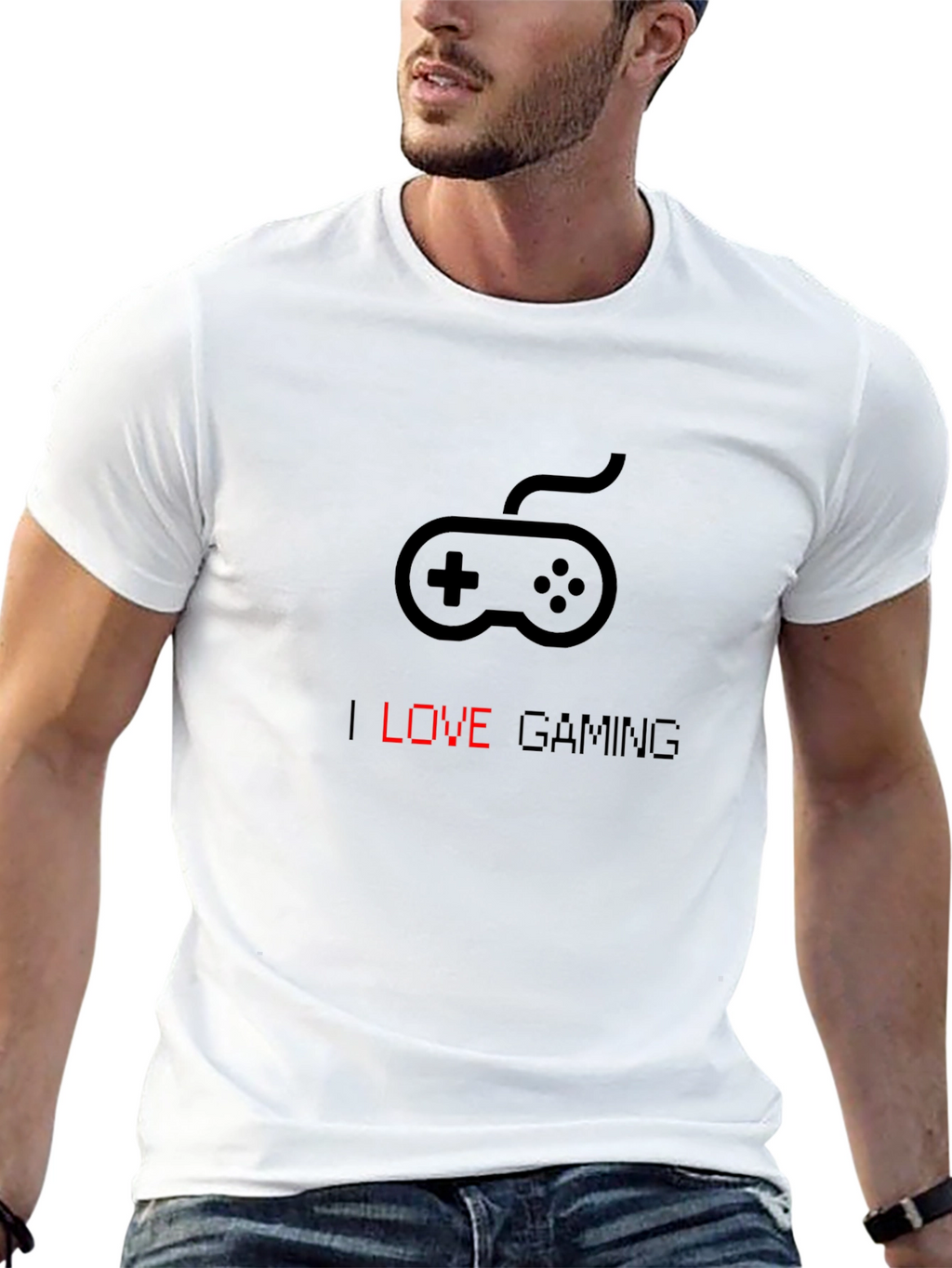 I Love Gaming Black Graphic Tee