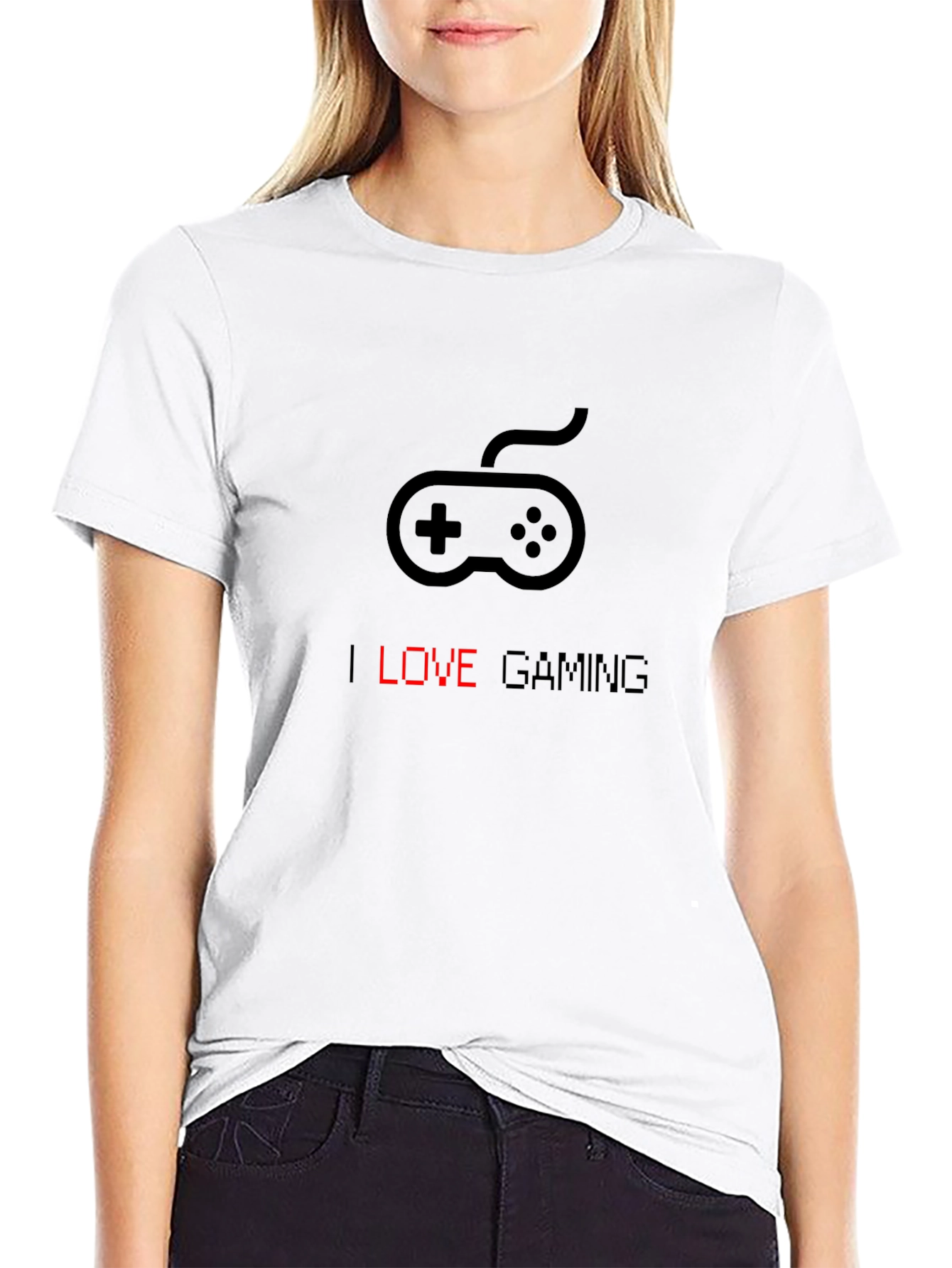 I Love Gaming Black Graphic Tee