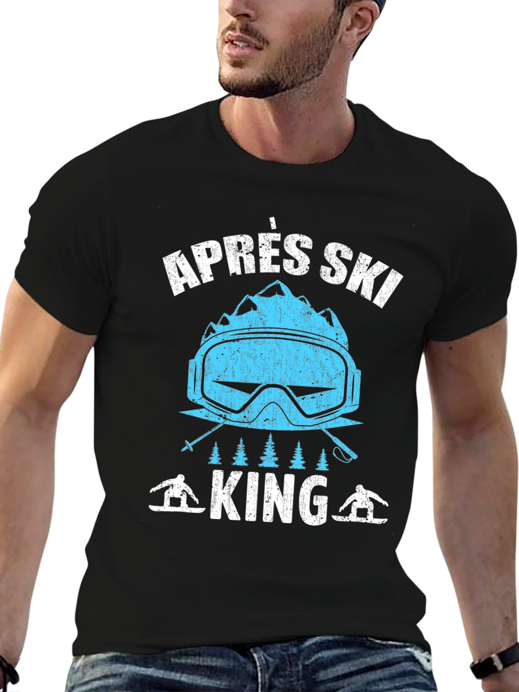 Après Ski King Graphic Tee - Winter Fun T-Shirt
