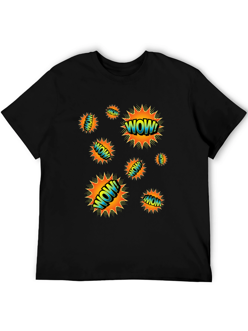 WOW! Graphic Print Black T-Shirt