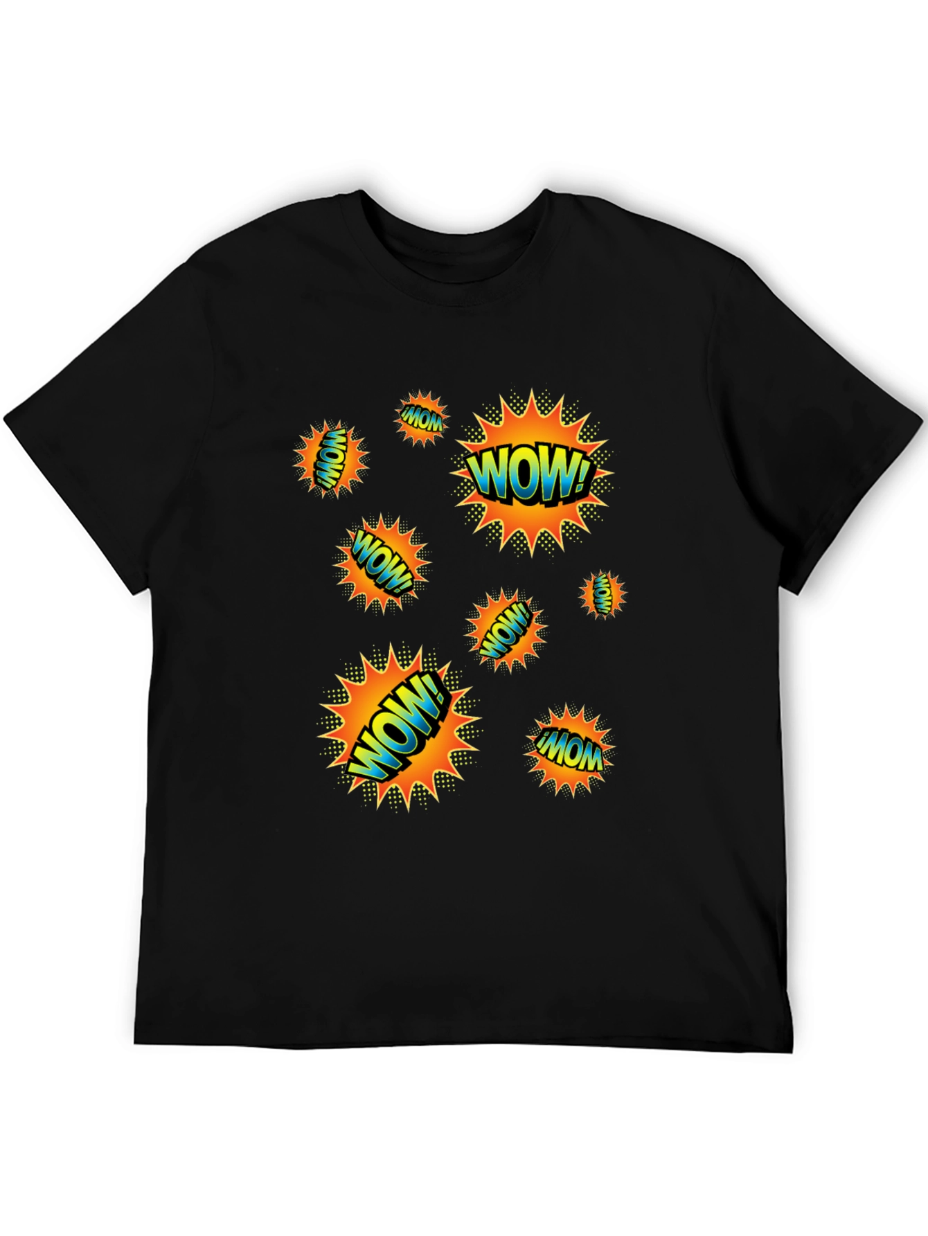WOW! Graphic Print Black T-Shirt