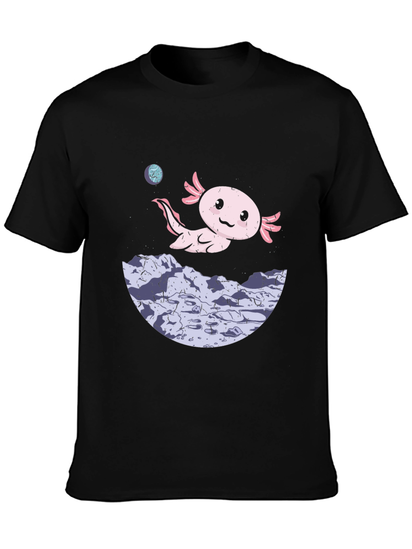 Axolotl Moon T-Shirt - Space Amphibian Tee