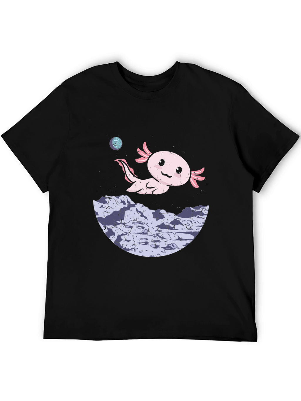 Axolotl Moon T-Shirt - Space Amphibian Tee
