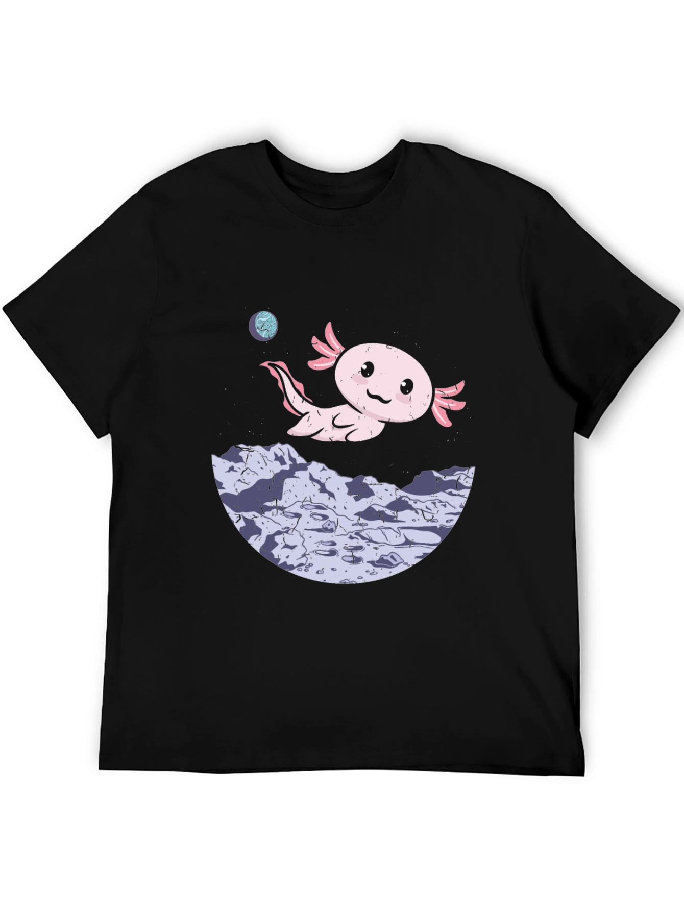 Axolotl Moon T-Shirt - Space Amphibian Tee