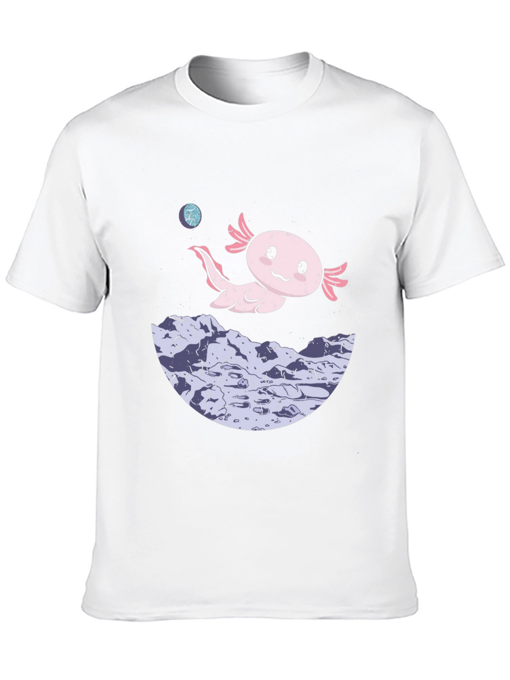 Axolotl Moon T-Shirt - Space Amphibian Tee