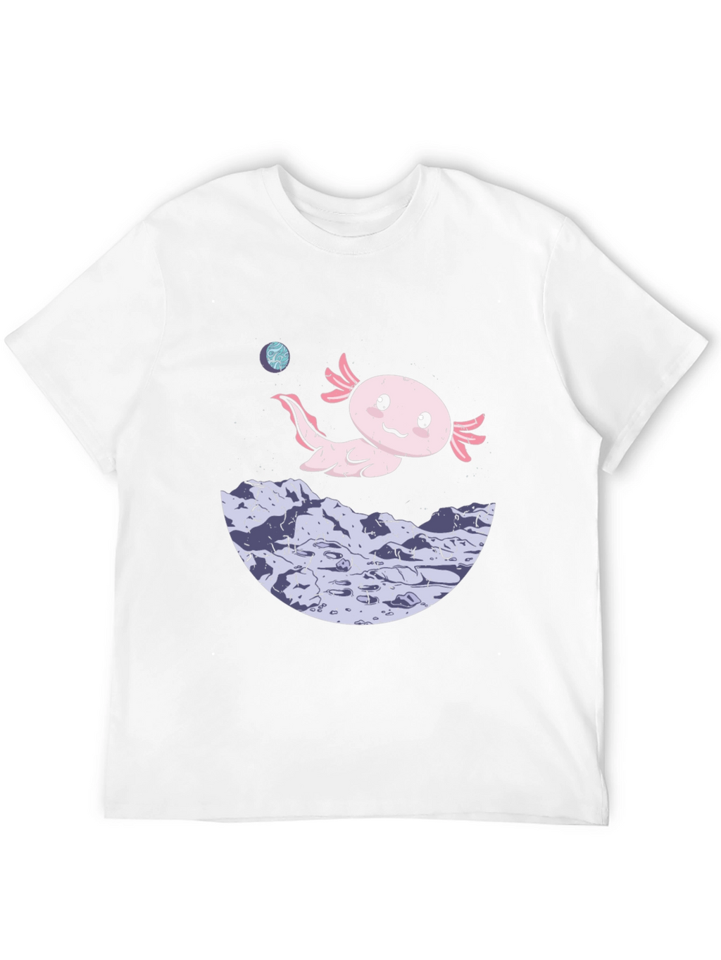 Axolotl Moon T-Shirt - Space Amphibian Tee