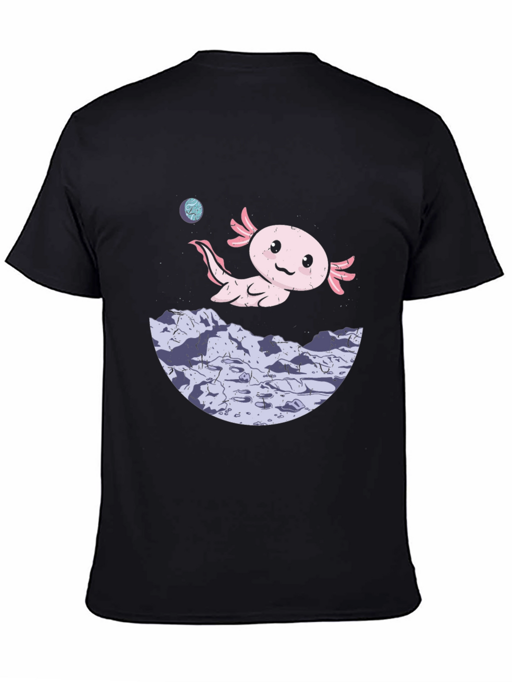 Axolotl Moon T-Shirt - Space Amphibian Tee