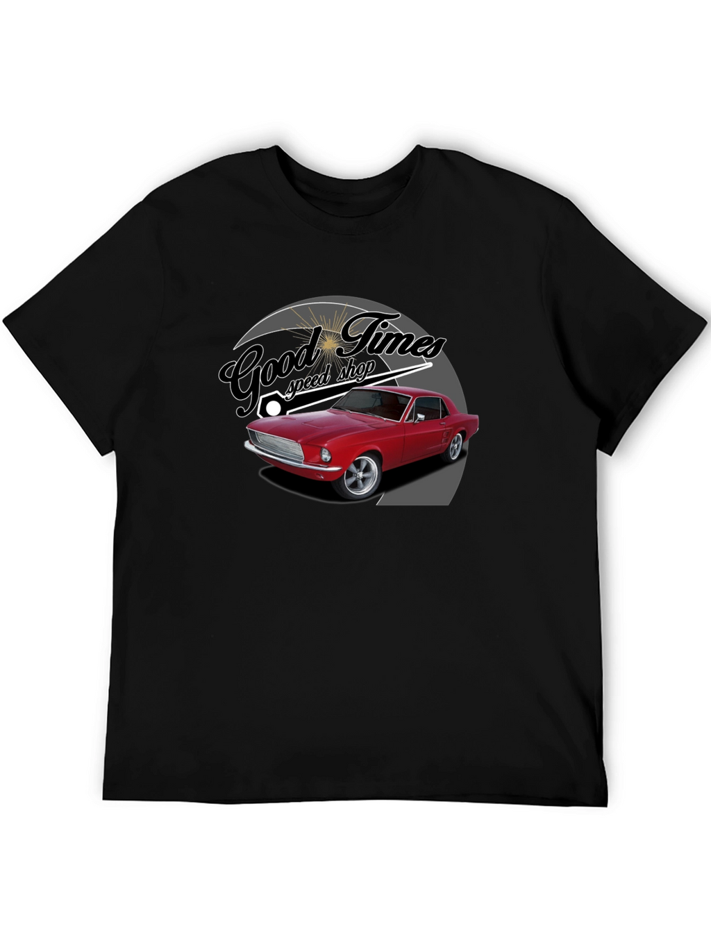 Good Times Speed Shop Car Graphic T-Shirt