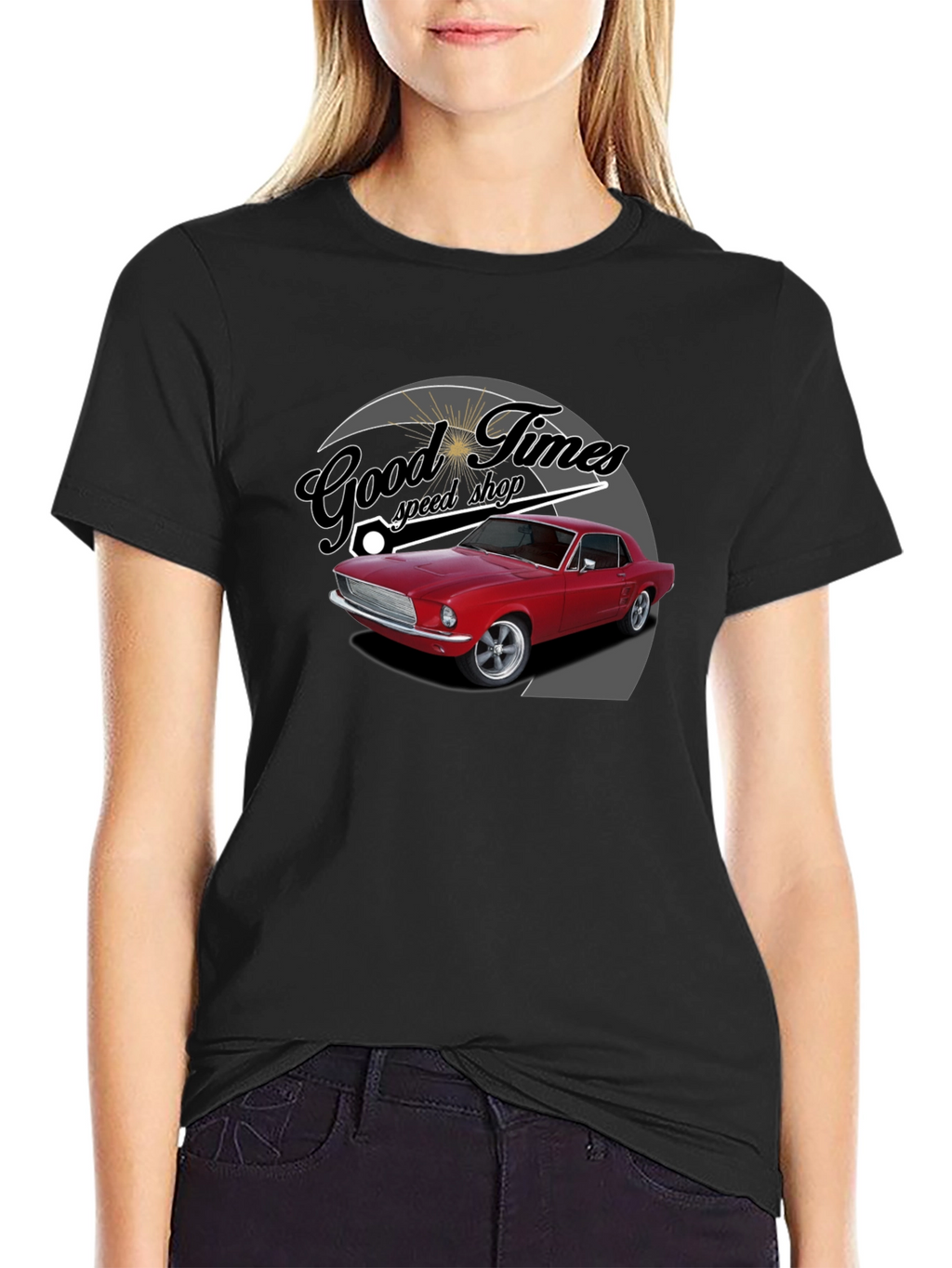 Good Times Speed Shop Car Graphic T-Shirt