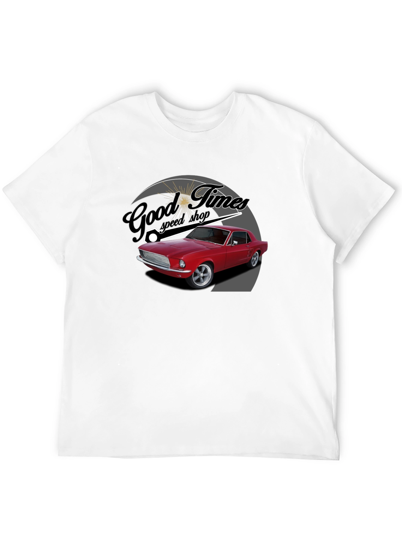 Good Times Speed Shop Car Graphic T-Shirt