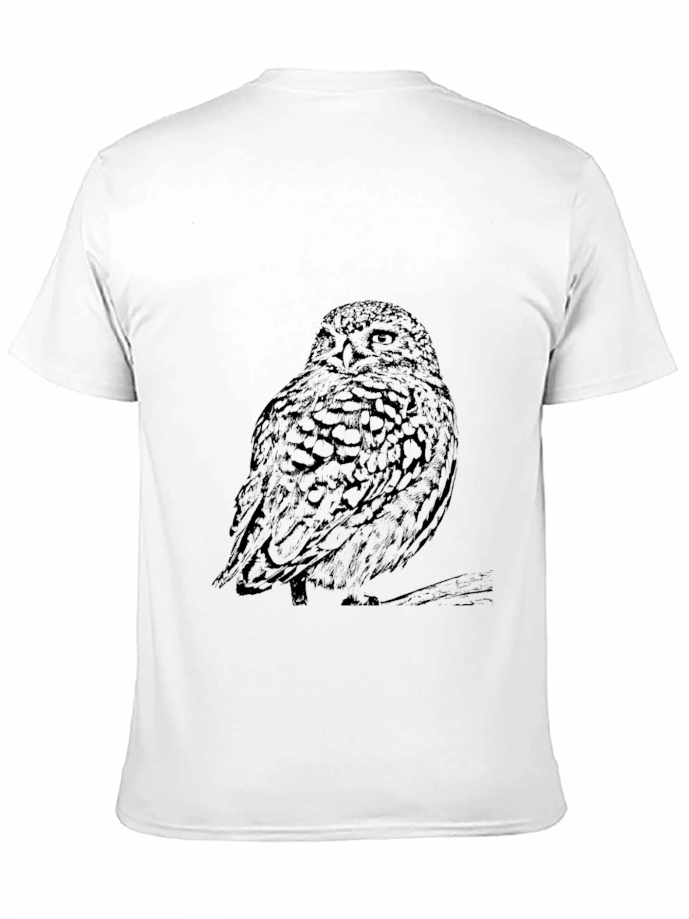Mens Black Owl Graphic Tee