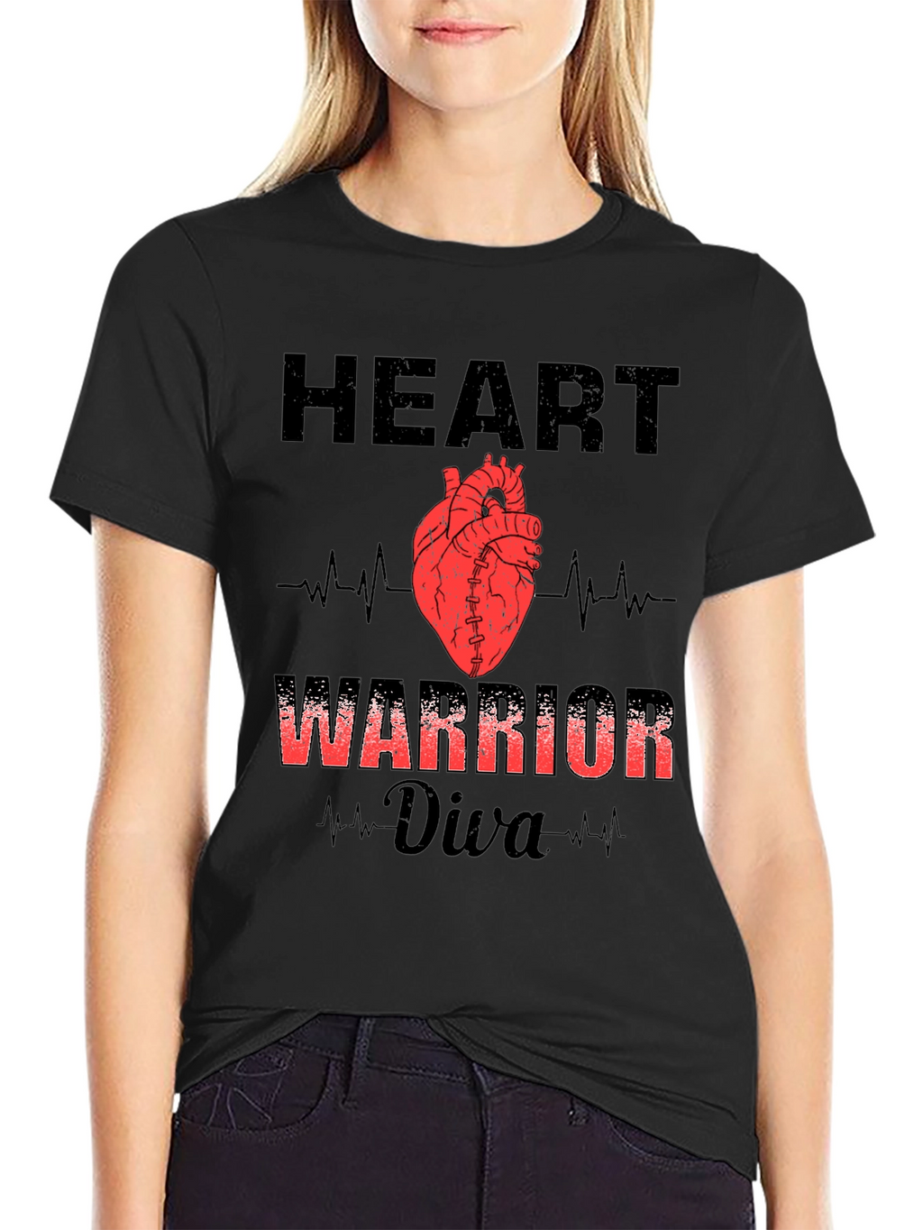 Heart Warrior Diva Graphic T-Shirt