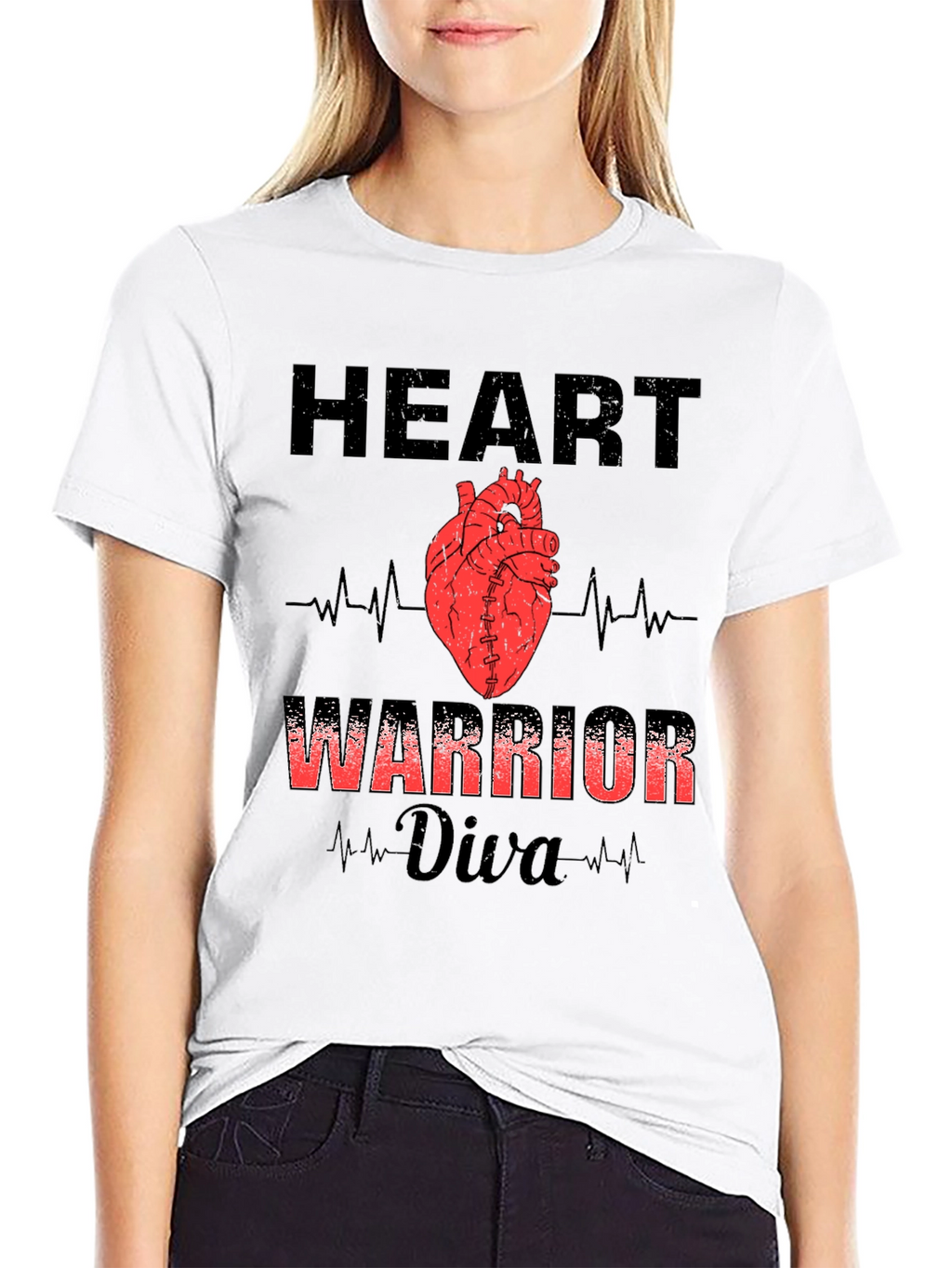 Heart Warrior Diva Graphic T-Shirt