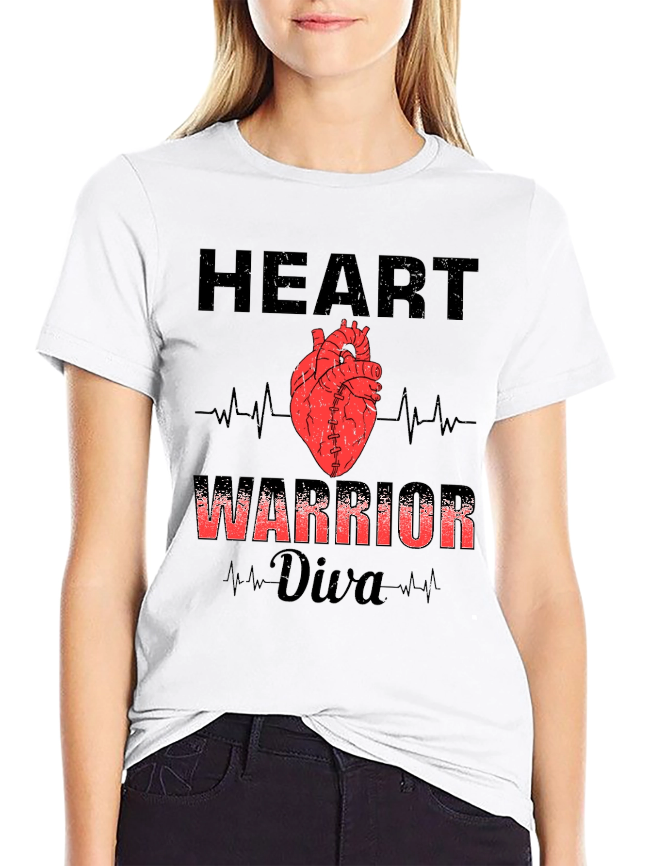 Heart Warrior Diva Graphic T-Shirt