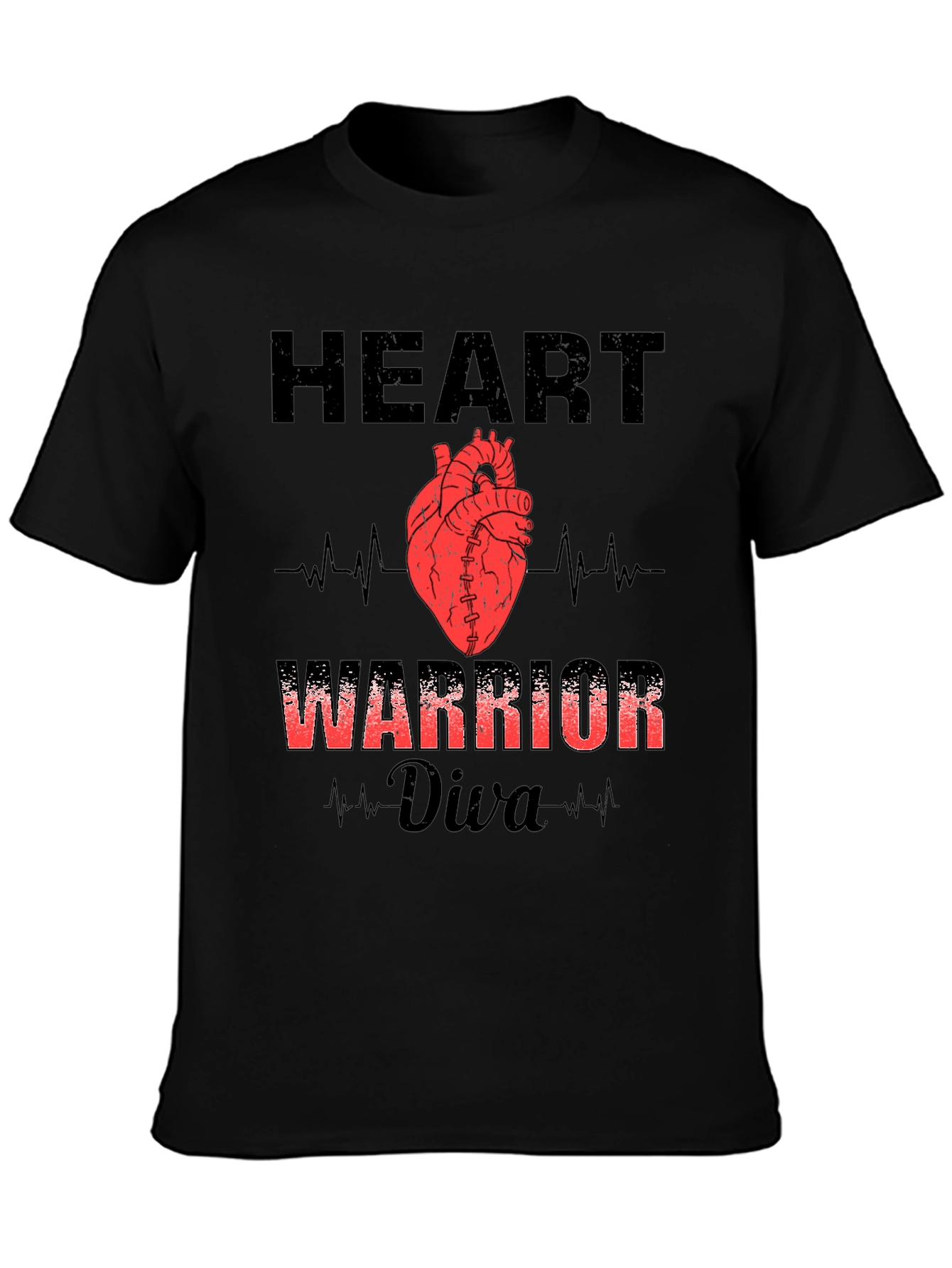 Heart Warrior Diva Graphic T-Shirt