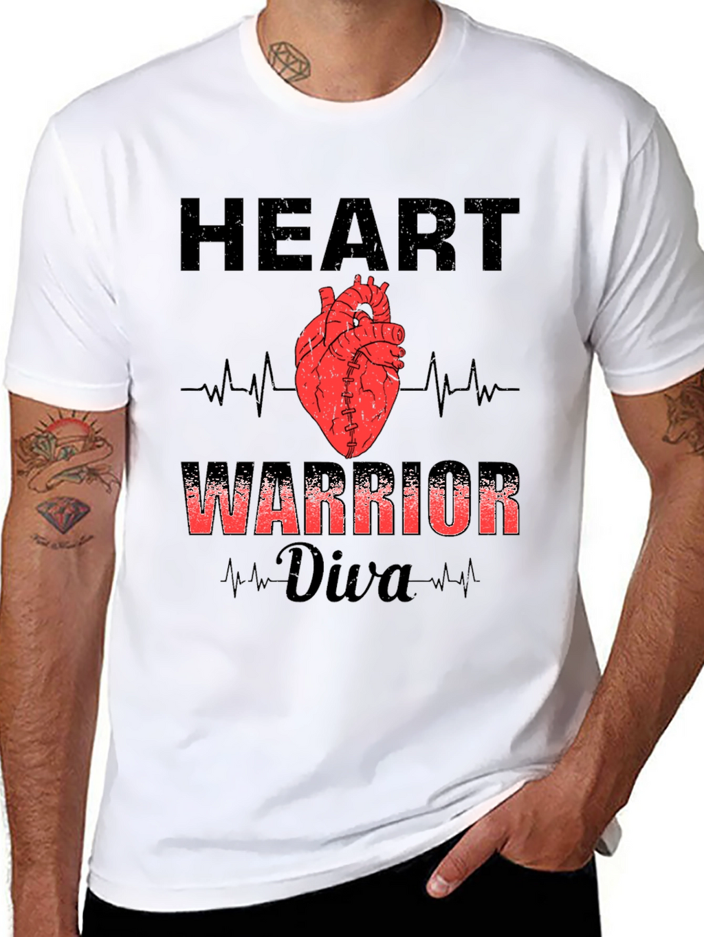 Heart Warrior Diva Graphic T-Shirt