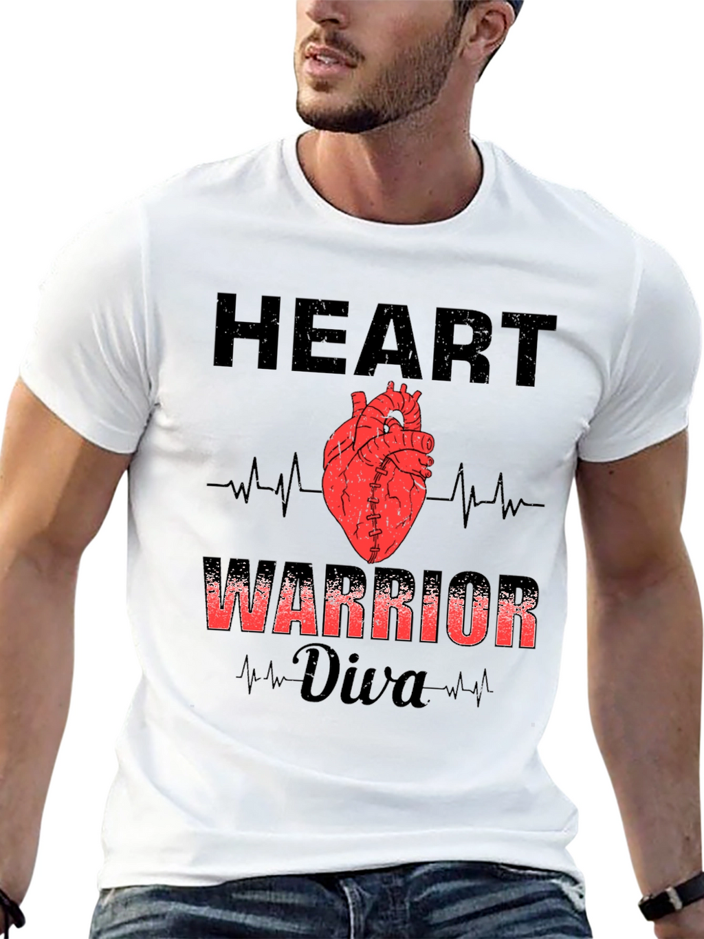 Heart Warrior Diva Graphic T-Shirt