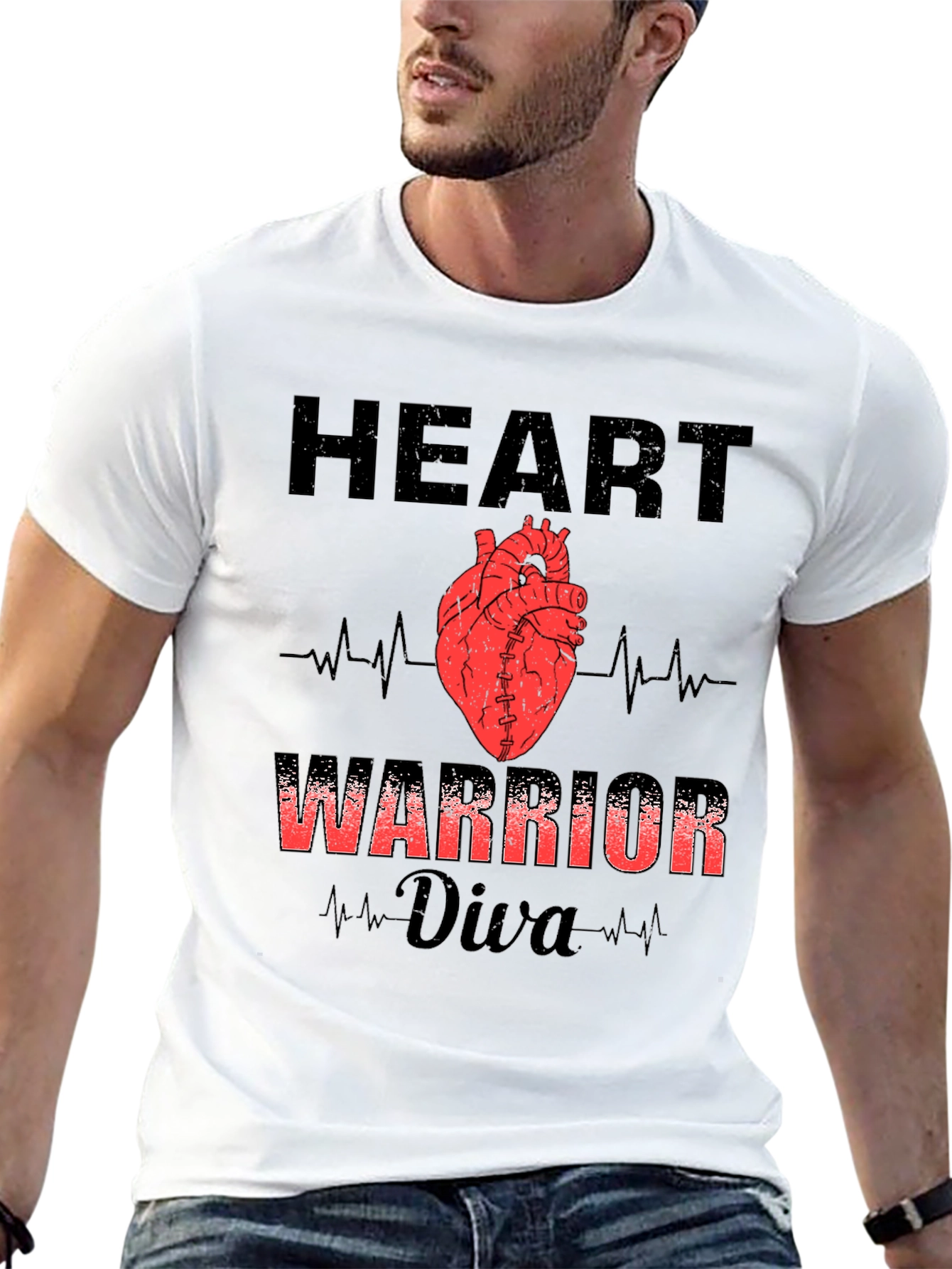 Heart Warrior Diva Graphic T-Shirt