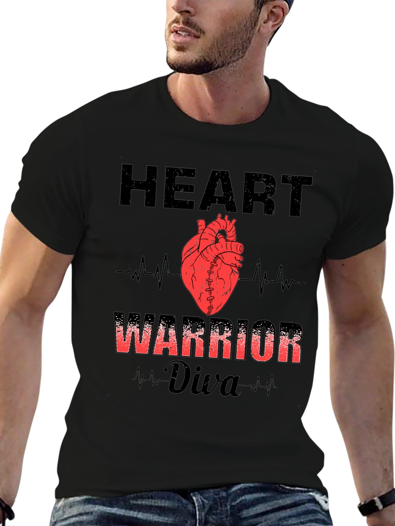 Heart Warrior Diva Graphic T-Shirt