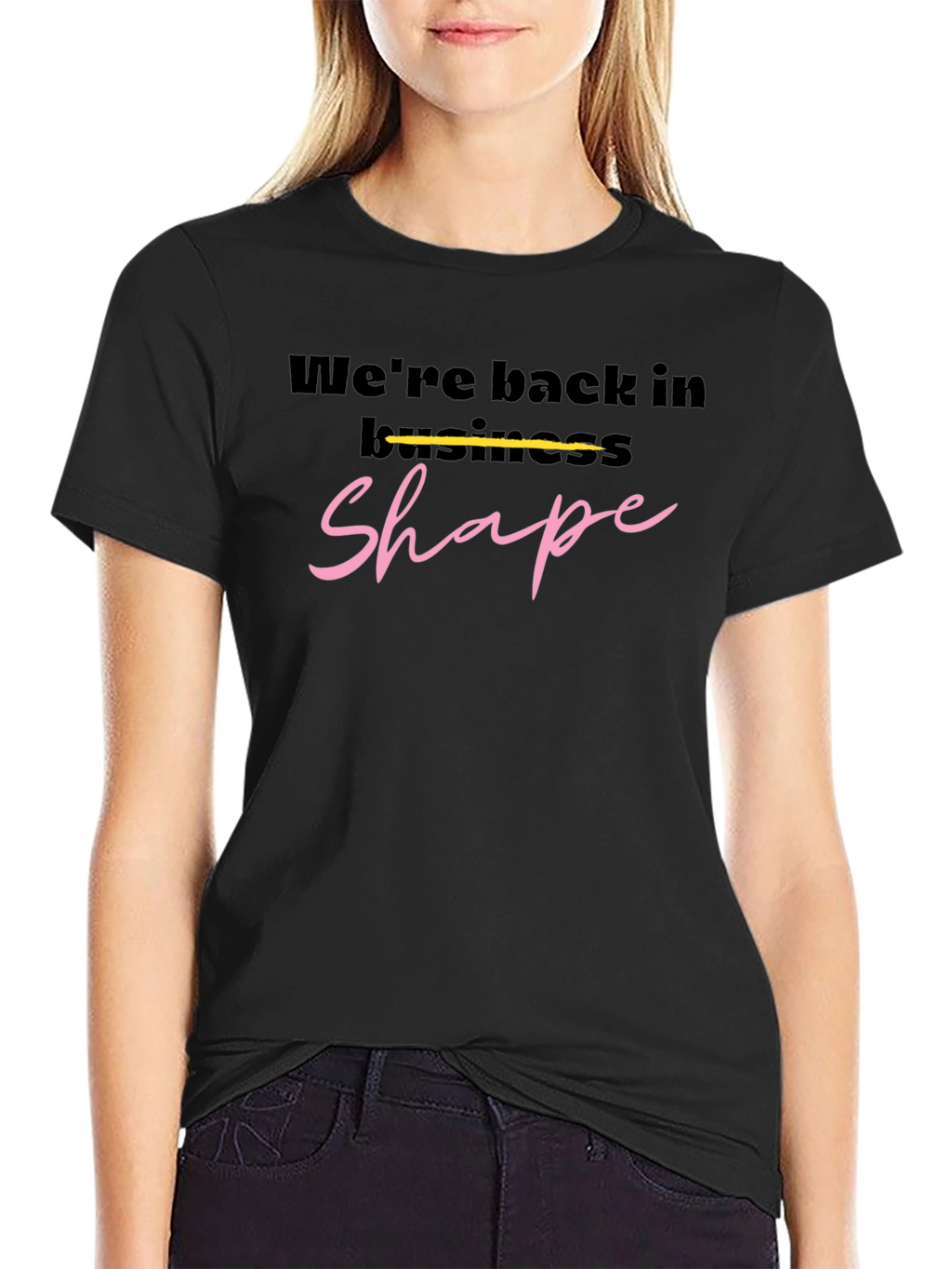 Were Back In Business Shape Black T-Shirt