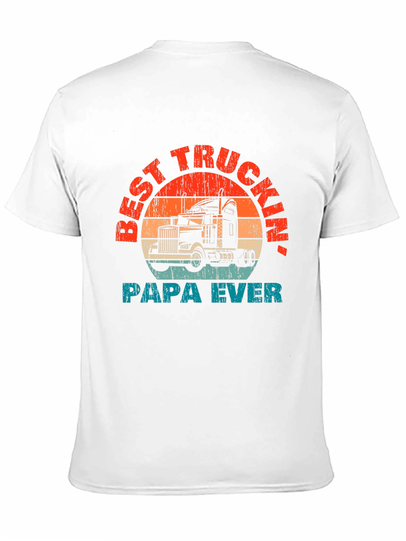 Best Truckin Papa Ever T-Shirt - Black