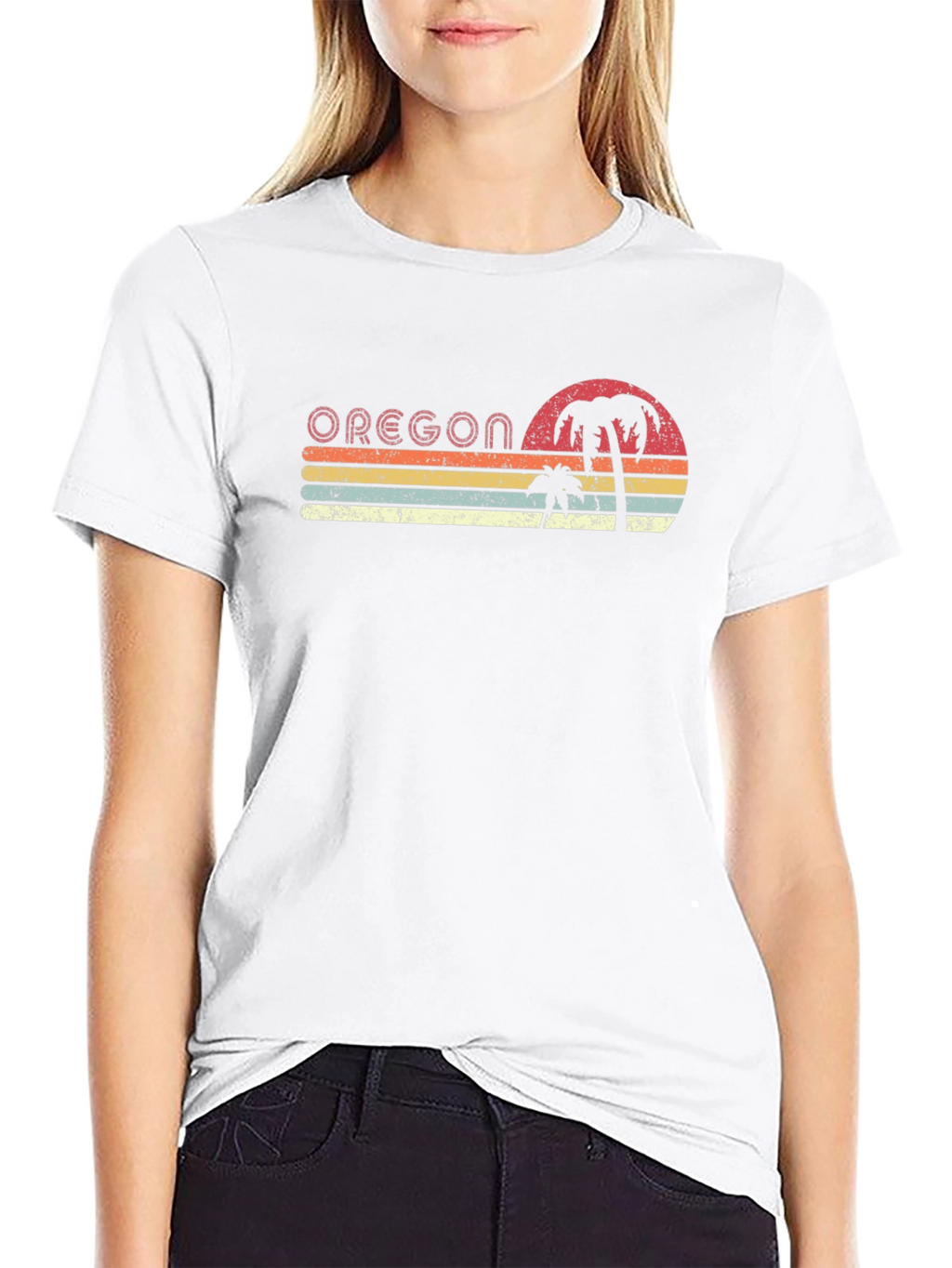 Oregon Retro Palm Tree T-Shirt