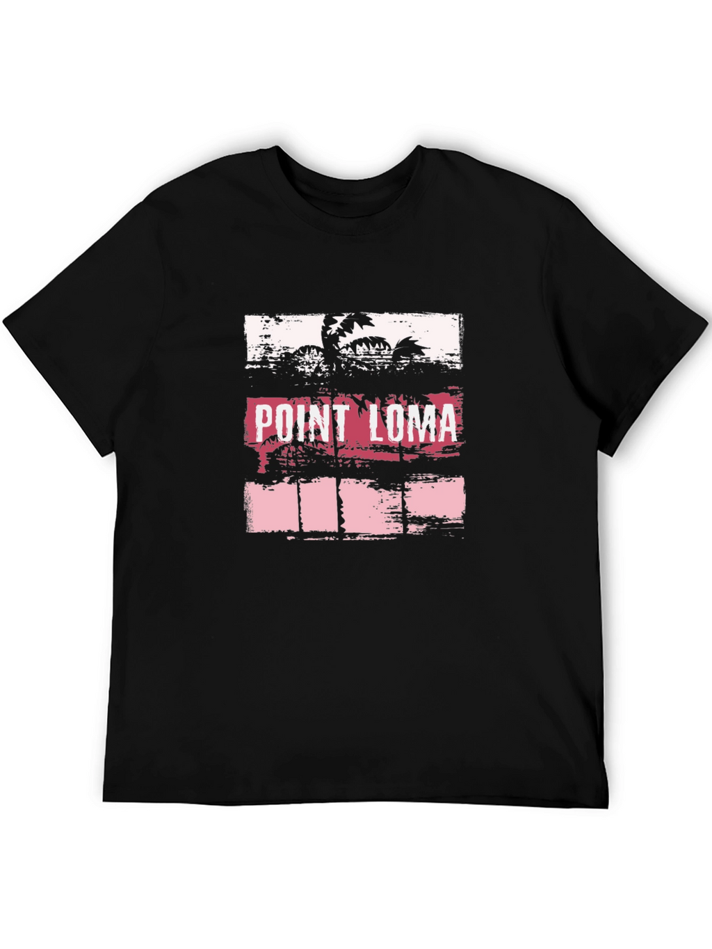 Point Loma Palm Tree Graphic Black T-Shirt