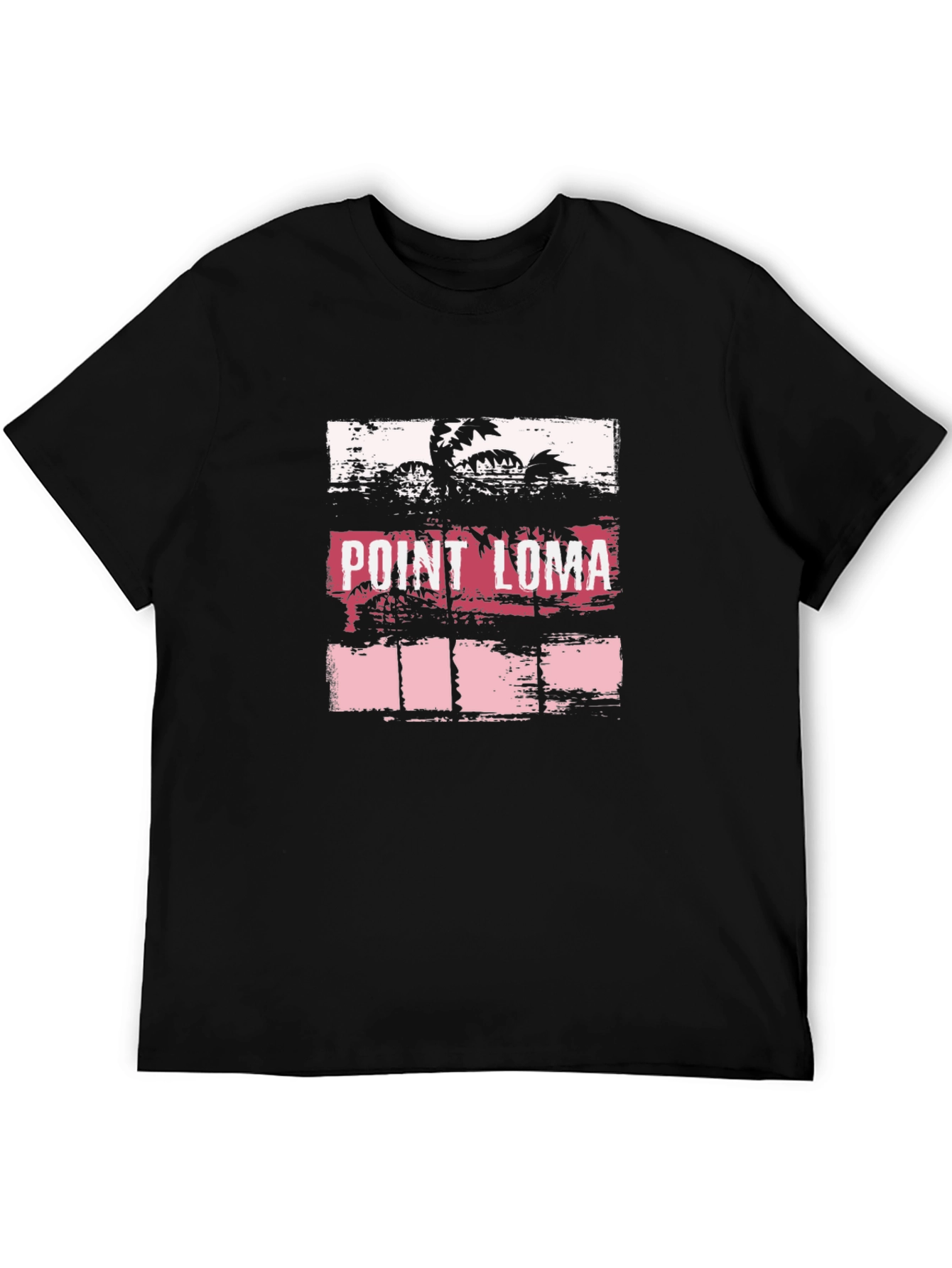 Point Loma Palm Tree Graphic Black T-Shirt